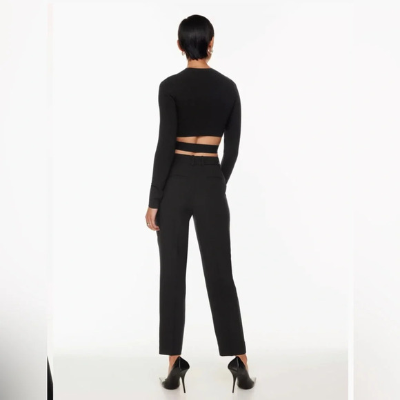 Aritzia Babaton Vogue Pants in Black Size 6 - High Rise Ankle Length TrueCrepe - Picture 6 of 14